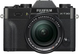 Fujifilm X-T30 Black_Front-XF18-55mm