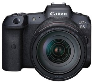 full-frame mirrorless cameras broad spectrum mirrorless cameras Canon-Canon-EOS-R5-front