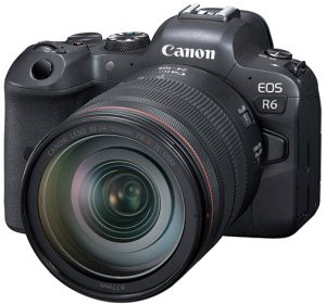 10 enthusiast mirrorless cameras -7th retailers choice awards Canon-EOS-R6-left full frame mirrorless cameras